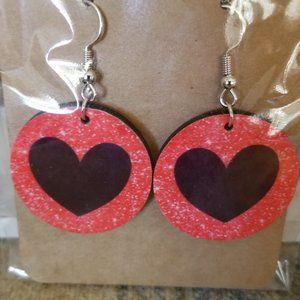 5 for $15 Beautiful Handmade Love and Heart Themed Round Earrings